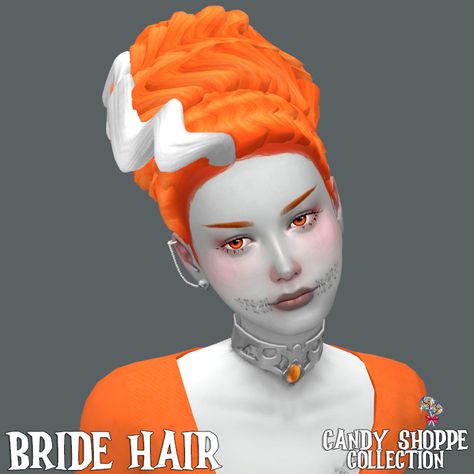 Sims 4 Vampire Hair Cc, Vampire Hair Sims 4 Cc, Maxis Match Vampire Cc, Ts4 Halloween Cc, Sims 4 Bride Of Frankenstein, Sims 4 Vampire Hair Maxis Match, Zombie Hair, Zombie Christmas, Bride Hair