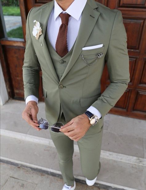 Buy Suits for Mens / Mens Casual Sage Green 3 Piece Suit online on Etsy India. Shop for handmade, vintage and unique Mens Wedding Suits items from GoldenfashionStore online on Etsy Green 3 Piece Suit, Unique Mens Wedding Suits, Pre Wedding Photography, Dress Suits For Men, Sage Green Wedding, Bespoke Suit, Party Kleidung, Green Suit, Prewedding Photography