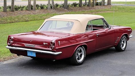 Pick of the Day: 1963 Pontiac Tempest with factory V8 and loads of style Burgundy Paint, Pontiac Tempest, Pontiac Cars, Beige Interior, Car Sounds, Compact Cars, The Factory, Mustang Shelby, Vintage Iron