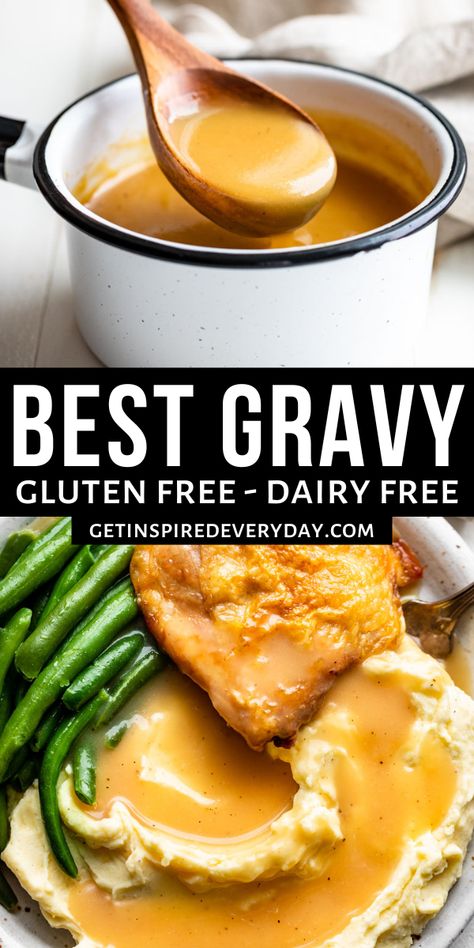 Clean Gravy Recipe, Vegan Gluten Free Recipes Thanksgiving, Gluten Dairy Free Holiday Recipes, Keto Gluten Free Thanksgiving Recipes, Gf Dairy Free Thanksgiving Recipes, Thanksgiving Recipes Gluten And Dairy Free, Dairy Free Chicken Gravy, Dairy And Egg Free Thanksgiving Recipes, Dairy Free Gravy Recipe