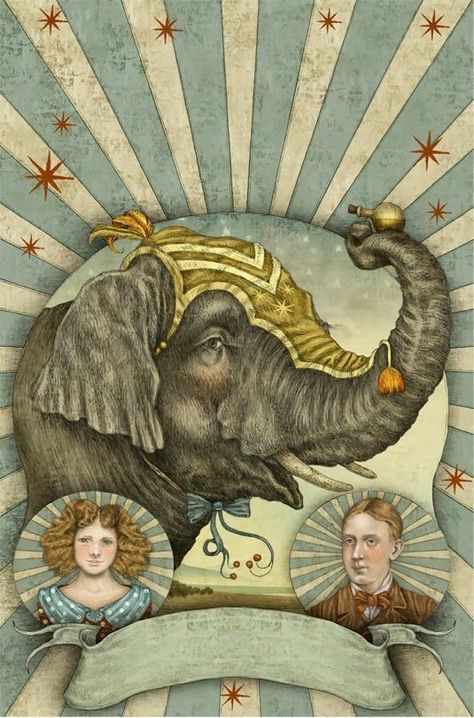 Vintage Circus Elephant, Circus Elephant Illustration, Circus Crafts, Vintage Circus Posters, Circus Characters, Circus Decorations, Elephant Illustration, Circus Poster, Circus Elephant