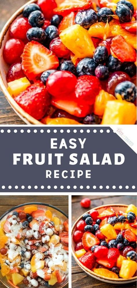 Easy Fruit Salad, Fruit Salad With Pudding, Fruit Salad With Marshmallows, Healthy Spring Recipes, Easy Fruit Salad Recipes, Fresh Strawberry Recipes, Best Fruit Salad, Honey Lime Dressing, Spring Recipe