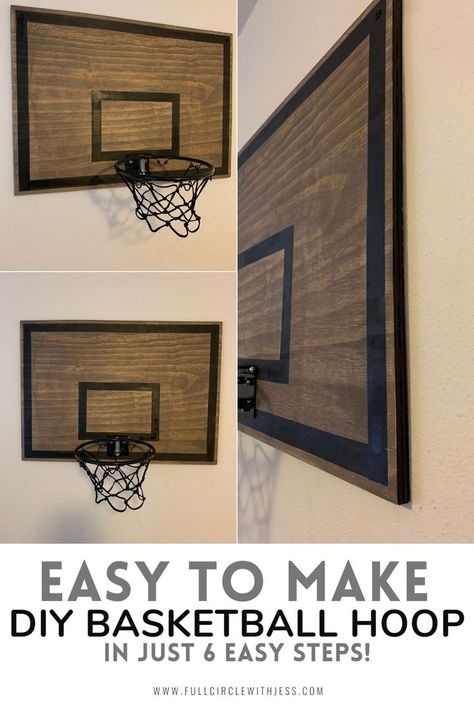 Basketball Hoop Hamper, Laundry Basketball Hoop, How To Make Basketball Hoop, Pool Basketball Hoop Diy, Diy Bedroom Basketball Hoop, Basketball Backboard Diy, Wood Basketball Backboard, Basketball Goal In Bedroom, Diy Wood Basketball Hoop