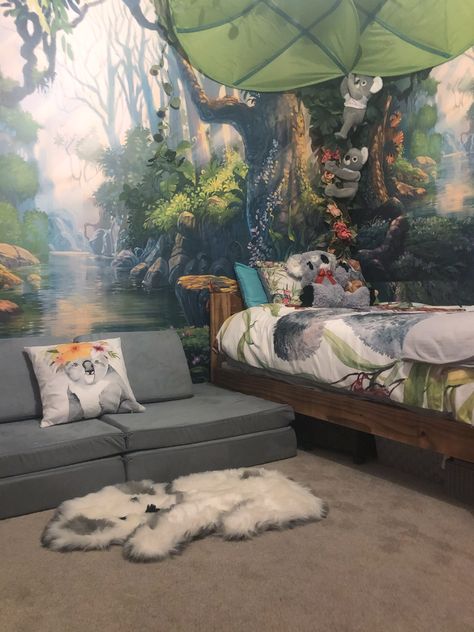 Koala Room Decor, Koala Themed Bedroom, Koala Bedroom Ideas, Animal Bedroom Ideas, Koala Bedroom, Koala Room, Nugget Couch, Animal Bedroom, Boys Bedrooms