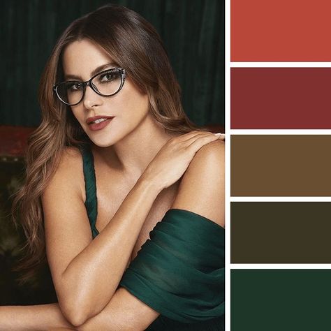 Sofia Vergara Color Palette, True Autumn Color Outfits, True Autumn Colour Palette, Autumn Skin Tone Outfits, Autumn Colour Palette Outfits, Dark Autumn Color Palette Fashion, Autumn Colour Outfits, Autumn Colour Palette Clothes, Deep Autumn Hair Color Ideas