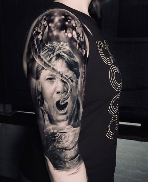 By Michael Perry Steve Irwin, Life Tattoos, Color Tattoo, Portrait Tattoo, Tattoo Artists, Art Tattoo, Tattoos