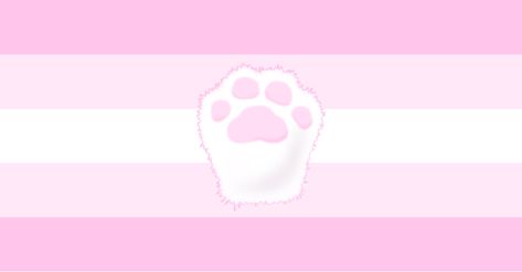 hi this was kinda self indulgent- anyways so!! i made a paw/paws/pawself pride flag for y'all to use!! ♡(ᐢ ᴥ ᐢし) the pink is for the lil toe beans while the white is for the floofy part of the paw!! sorry im not really good at flag color meanings- 〜 rad exclus dni 〜 Xeno Flags, Xeno Gender Flags, Neopronouns Flag, Pupgender Flag, Catgender Pronouns, Animal Xenogenders, Xenogenders Flags And Meanings, Xenogenders Flags, Pup Xenogenders