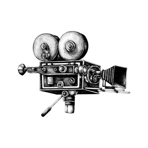 Video Camera Drawing, Old Video Camera, Camera Film Tattoo, Theatre Tattoo, Camera Sketch, Camera Illustration, Camera Drawing, Art Alevel, Stippling Art