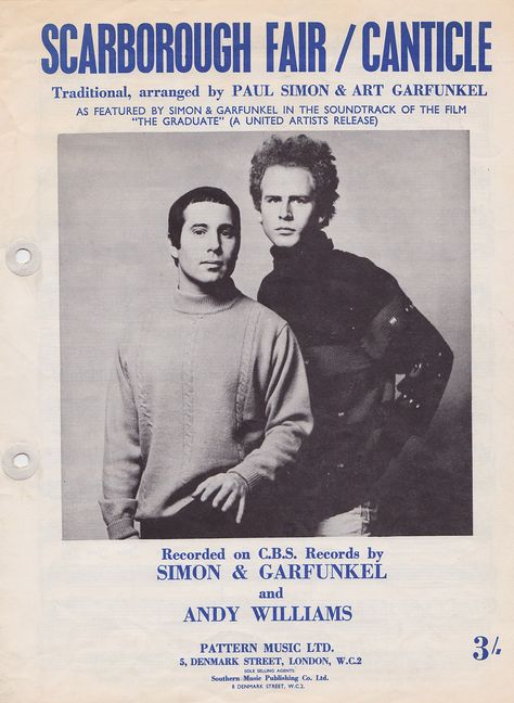 Parsley Sage Rosemary And Thyme, Denmark Street, Simon And Garfunkel, Scarborough Fair, Rosemary And Thyme, Andy Williams, Simon Garfunkel, Paul Simon, Remember Me