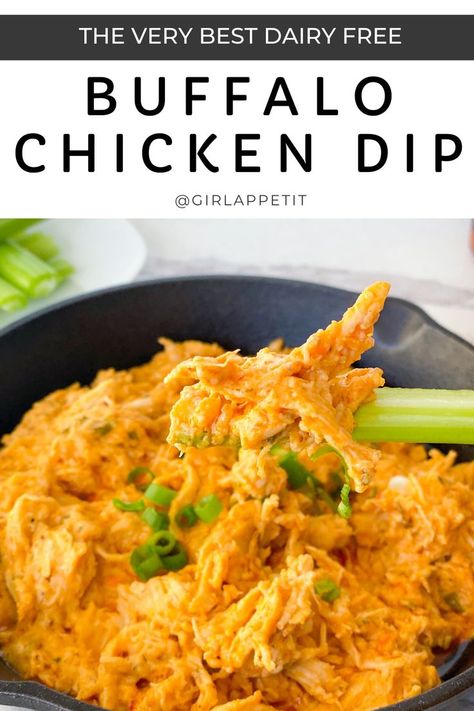 Weight Watchers Buffalo Chicken Dip, Weight Watchers Meal Prep, Crockpot Dairy Free, Salad With Veggies, Chicken Wing Dip, Dairy Free Dips, Dairy Free Appetizers, Dairy Free Recipes Dinner, Chicken Dip Recipe