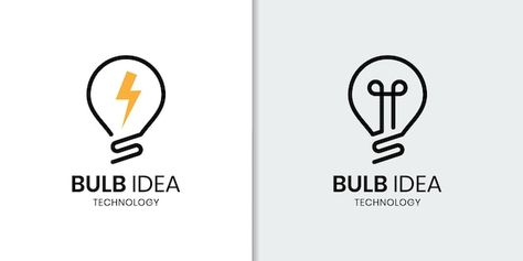 Lamp Logo, Logo Design Examples, Text Design, Brochure Design, Graphic Design Inspiration, Premium Vector, Logo Design, Design Inspiration, Technology