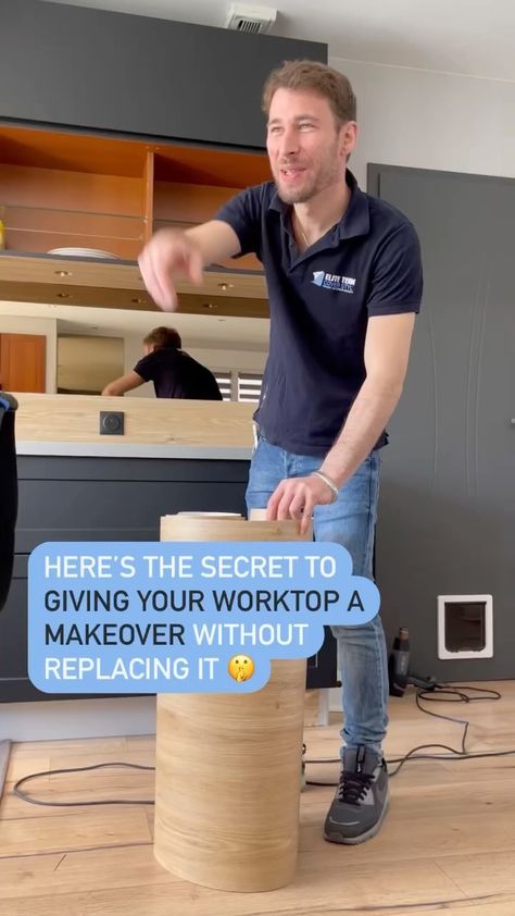 kitchens_of_insta on Instagram: Looking for a way to update your worktop without having to replace it? @coverstyl got you covered! 😃 High-end adhesive films are ideal for… Kitchen Worktop Makeover, Wood Worktop, Diy Makeover, Kitchen Worktop, Work Tops, Touch Up, Kitchens, On Instagram, Instagram