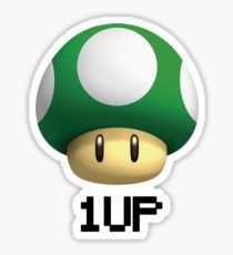 1up Tattoo, 1 Up Mushroom, Cartoon Crafts, Super Mario Tattoo, Gamer Stickers, Mario Sticker, Mario Tattoo, Graffiti Art Letters, Retro Arcade Games