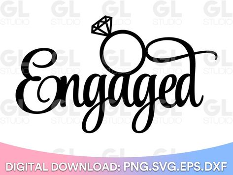 Engaged Svg Engaged Cake Topper Svg Cake Topper Svg | Etsy Engaged Cake Topper, Engaged Cake, Engagement Cake Toppers, Cake Topper Svg, Svg Wedding, Wedding Svg, 3d Cakes, Cake Logo, Engagement Cakes