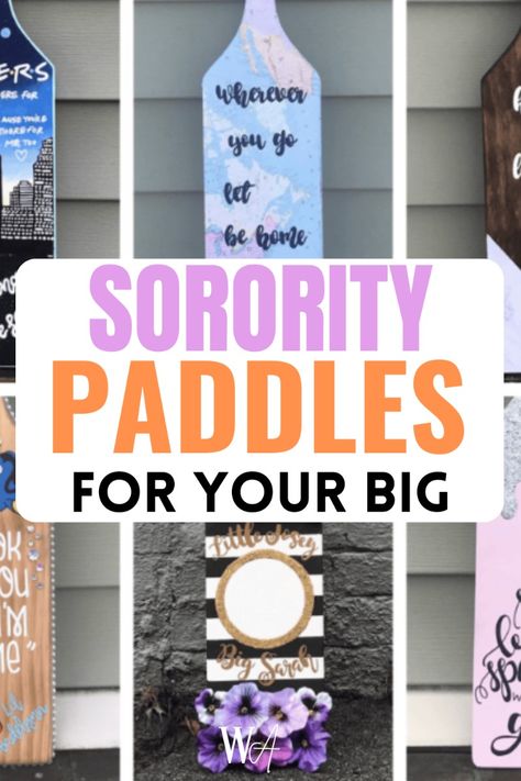 I have been searching all over the internet for sorority paddles for my big and i finally found them! Def save this post Sorority Paddles Ideas, Sorority Rush Week, Big Little Canvas, Sorority Rush Outfits, College Schedule, Greek Paddles, Rush Week, Sorority Paddles, Cool Dorm Rooms