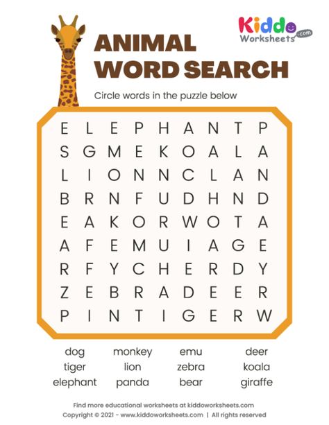 Animal Word Search, Animal Riddles, Free Printable Flash Cards, Animal Worksheets, Printable Animals, Flashcards For Kids, Printable Flash Cards, Educational Worksheets, Word Search