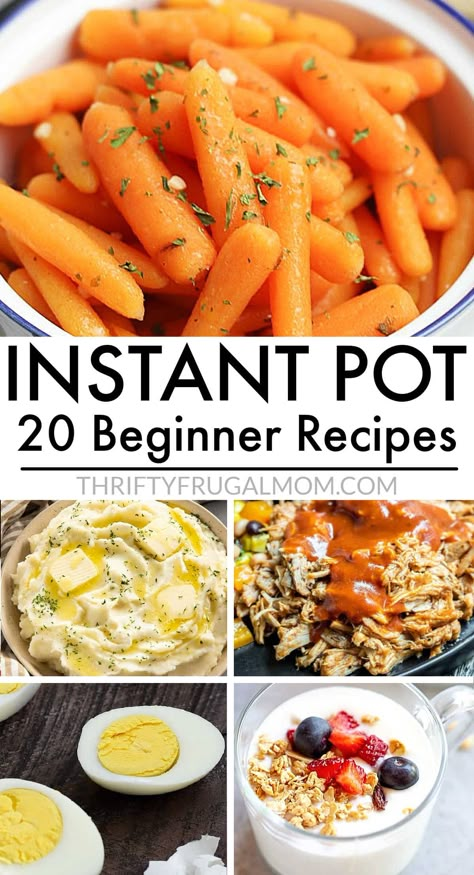 20 Easy Instant Pot Recipes for Beginners- Thrifty Frugal Mom Easy Instapot Recipes, Instant Pot Dinner, Foolproof Recipes, Multi Cooker Recipes, Instant Pot Recipes Vegetarian, Instant Pot Pasta Recipe, Pot Recipes Healthy, Pot Recipes Easy, Best Instant Pot Recipe