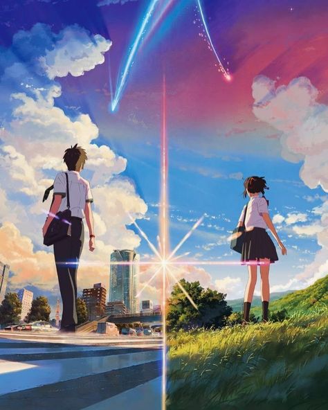 Your name the best movie..? #yourname #anime #animemovie Your Name Wallpaper, Your Name Anime, Sky Anime, Anime Stars, Night Sky Wallpaper, Hd Anime Wallpapers, Name Wallpaper, Cool Anime Wallpapers, Movie Wallpapers