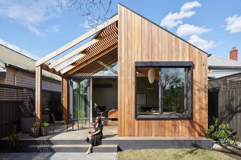 Passive Design, Timber Windows, Melbourne House, Timber Cladding, Japanese Architecture, Inner City, Australian Homes, Cathedral Ceiling, The Design Files