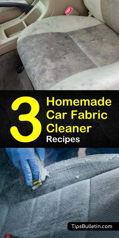 Car Upholstery Cleaner Diy, Car Seat Cleaner, Car Upholstery Cleaner, Cleaning Car Upholstery, Fabric Cleaner, Car Fabric, Seat Cleaner, Car Cleaner, Cleaner Recipes