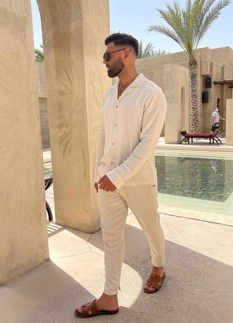 Men Huarache Outfit, Dubai Men Outfit, Winery Outfit Summer, Dubai Outfit, Arrange Marriage, Tulum Outfits, Vacation Outfits Men, Dubai Outfits, Wineries Outfit