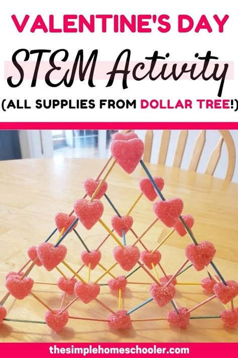 Valentine Stem Activities, Valentine Stem, Elementary Valentines, Preschool Valentines Activities, Classroom Valentines Party, Valentine's Activities, Heart Structure, Valentine School, Valentines Class Party