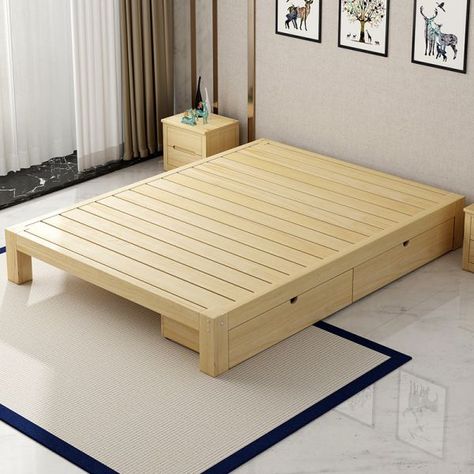 Bed Frame Japanese, Scandinavian Bed Frame, Scandinavian Bed Frames, Girls Single Bed, Japanese Bed Frame, Japanese Platform Bed, Scandinavian Bed, Japanese Bed, Tatami Bed