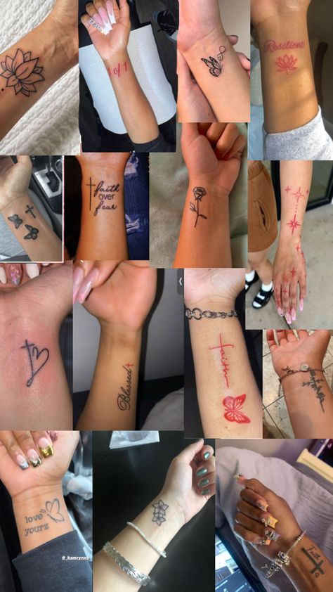 Cute Simple Tattoos, Small Girly Tattoos, Hand Tattoos For Girls, Cute Hand Tattoos, Hand And Finger Tattoos, Pretty Hand Tattoos, Small Pretty Tattoos, Writing Tattoos, Tasteful Tattoos