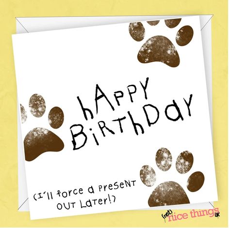 Card From Dog Funny Birthday Card Doggy Card Puppy Pet | Etsy Quilled Butterfly, Rude Christmas Cards, Gift Card Presentation, Best Friend Birthday Cards, Rude Birthday Cards, Dog Birthday Card, Dog Greeting Cards, Birthday Cards For Mom, Dog Mum