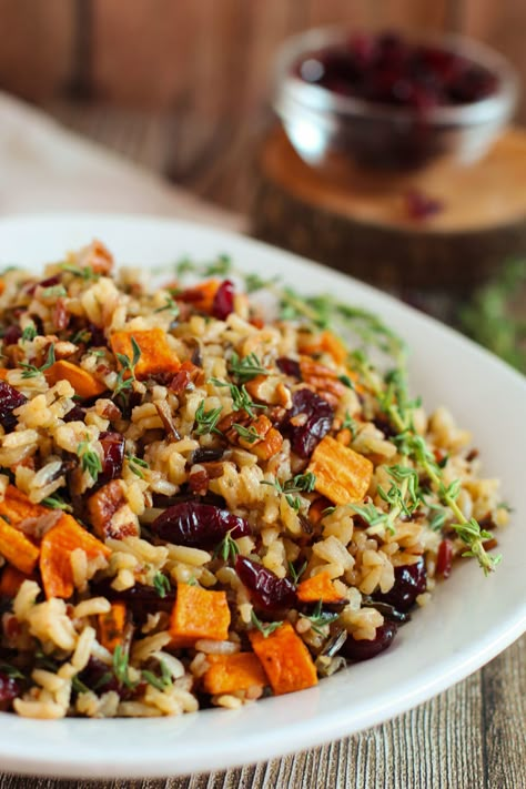 Roasted Sweet Potato Cranberry Wild Rice Salad Cranberry Wild Rice, Sweet Potato Cranberry, Wild Rice Salad Recipe, Cranberry Rice, Roasted Vegetable Medley, Sweet Potato Salad Recipe, Pizza Dishes, Sweet Potato Rice, Wild Rice Pilaf