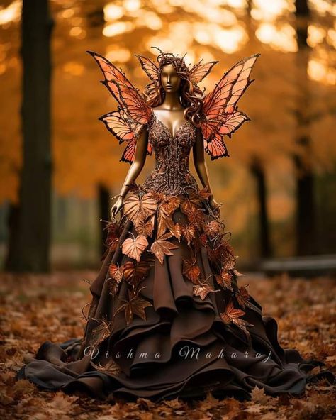 Med Gala, Vishma Maharaj, Autumn Fairies, Autumn Court, Pumpkin Lanterns, Good Morning Sister Quotes, Bright Autumn, Good Morning Sister, Wings Dress