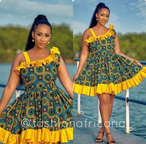 African Dresses Modern For Teens, Swati Traditional Attire Women, Swati Traditional Attire, Kitenge Dress Designs, Rag Curls, African Kids Clothes, Ankara Dress Designs, Fancy Short Dresses, Traditional African Clothing