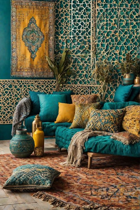 ​ #ad     #Colortrend #wallpaint2024  #color2024  #DIYpainting  ##DIYhomedecor  #Fixhome Moroccan Colours, Bohemian Bedroom Decor Moroccan Style, Moroccan Inspired Living Room, Boho Moroccan Decor, Moroccan Color Palette, Moroccan Inspired Bathroom, Moroccan Inspired Decor, Moroccan Decor Living Room, Moroccan Wall Art