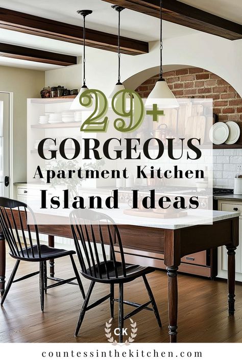 Apartment kitchen island Kitchen Island Tables For Small Spaces, Small L Kitchen With Island, Apartment Kitchen Island Ideas, Kitchen Island For Small Kitchen, Small Kitchens With Islands, Kitchen Without Island, Corner Kitchen Tables, Small Kitchen Islands, Apartment Kitchen Island