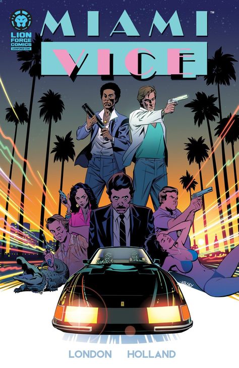 Miami Vice #TPB #LionForgeComics @lionforgecomics Release Date: 10/12/2016 80s Aesthetic Retro, 80s Movie Posters, 1980s Nostalgia, Trippy Pictures, Detective Aesthetic, Night Gallery, Game Wallpaper Iphone, Vaporwave Art, Miami Vice