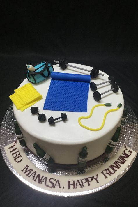 Fitness Theme Cake, Gym Theme Cake For Men, Gym Theme Cake, John Cake, Teacher Birthday Cake, Fitness Cake, Gym Cake, Cake Design For Men, Teacher Cakes