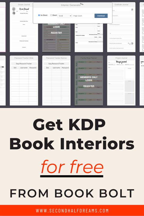 Need more KDP book interiors? Then check out Book Bolt. They have over 135 free no content and low content book interiors that you can download for free! Book Bolt Journal, Free Kdp Templates, Free Kdp Interior Templates, Kindle Publishing Passive Income, Low Content Book Templates, Kdp Low Content Book Ideas, Kdp Templates Free, Low Content Book Ideas, Book Bolt