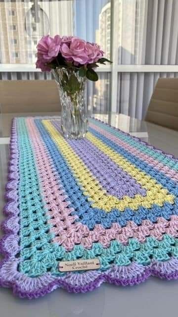 Taplak Meja Crochet, Crochet Runner, Crochet Table Mat, Crochet Mat, Crochet Table Runner Pattern, Crochet Tutorial Pattern, Crochet Business, Crochet Table Runner, Manta Crochet