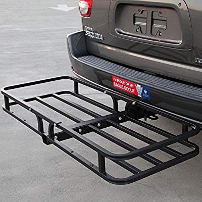 Hitch Mounted Cargo Carrier, Three Wheel Bicycle, Hitch Cargo Carrier, Car Roof Racks, Wheel Repair, Cargo Rack, Truck Bumpers, Jeep Wrangler Yj, Deck Box Storage