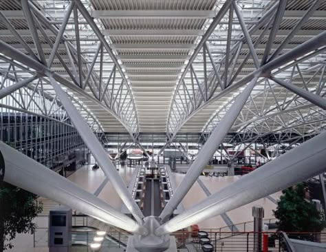 Hamburg Airport Space Truss, Roofing Repair, Glass Roofing, Tin Roofing, Roofing Styles, Roofing Colors, Truss Structure, Roofing Design, Steel Architecture