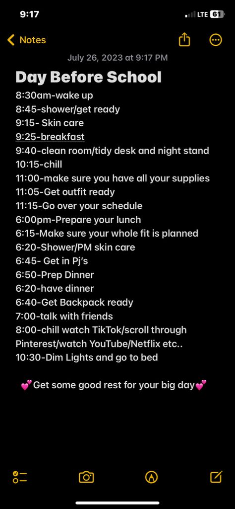 Morning Routine 7:00 To 8:00 For School, Night Before First Day Of School Routine, First Day Of School Routines, Day Before School Routine, First Day Of School Routine, School Routine For Kids, Day Before School, 6th Grade Tips, After School Schedule