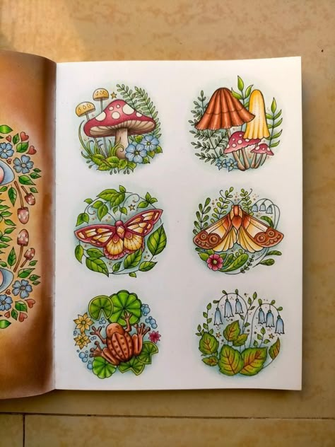 Small Victories Finished Pages, Johanna Basford Small Victories, Small Victories Johanna Basford, Cozy Colouring, Johanna Basford Christmas, Johanna Basford Books, Joanna Basford Coloring, Joanna Basford, Color Pencil Illustration