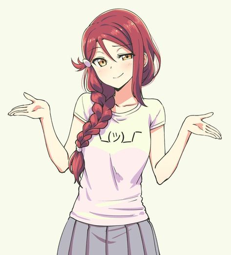 Riko Shrug | Love Live! - School Idol Project | Know Your Meme Sweet Pictures, Girls With Red Hair, Literature Club, Drawing Poses, An Anime, Anime Style, Pose Reference, Drawing Reference, No. 2