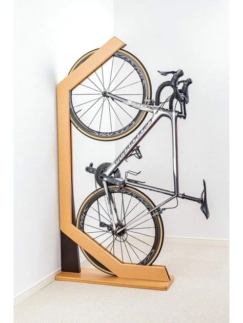 Bike Stand Diy, Garage Hanging Storage, Bike Storage Apartment, Rack Velo, Indoor Bike Rack, Diy Bike Rack, Bike Storage Garage, Bike Storage Solutions, Bike Wall Mount