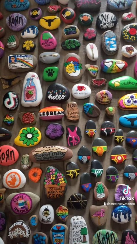 All my painted rocks [Video] in 2022 | Painted rocks, Painted rocks diy, Sunflower wall art Icecreamsticks Crafts, Stones For Garden, Stones Aesthetic, Sunflower Wall Art, Stone Art Painting, Painted Rocks Craft, Painted Rocks Diy, Rock Painting Ideas Easy, Rock Painting Patterns