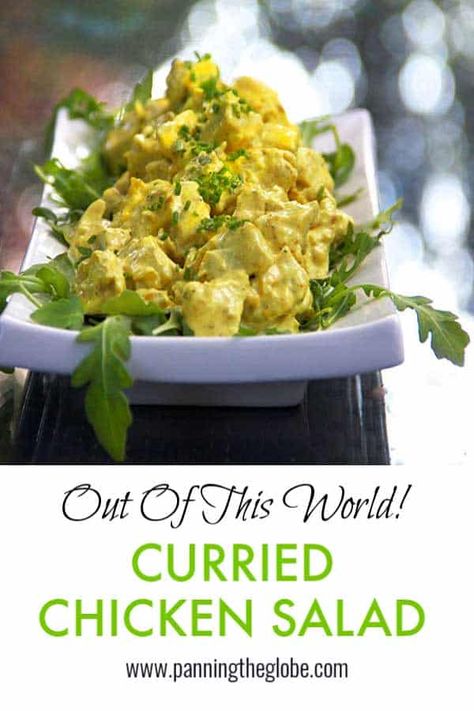 Curried Chicken Salad, Curry Chicken Salad, Curried Chicken, Salad Chicken, Chicken Curry Salad, Mango Chutney, Poached Chicken, Rotisserie Chicken Recipes, Chicken Salad Recipes