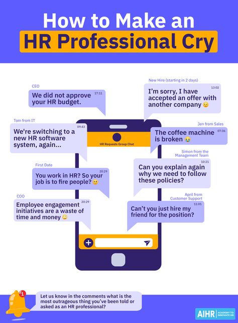 Discover the phrases that can set off any HR professional. These sentences are what they absolutely dread hearing. Share your own cringe-inducing phrases as an HR professional in the comments.   #HRHumor #HR #HumanResources Hr Social Media Post, Hr Humor, Hr Professional, Common Knowledge, Make It Rain, Godmother, Human Resources, Question And Answer, How To Make An