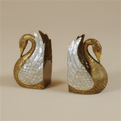 Swan Accessories, Brass Swan, Maitland Smith, Book Ends, Air Dry Clay, Glass Decor, Large Furniture, Quality Furniture, Furniture Store