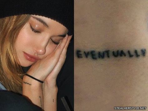 Olivia O’Brien's Tattoos & Meanings | Steal Her Style Writing Wrist Tattoo, Eventually Tattoo, Olivia Obrien, Lil Debbie, Celebrity Fashion Fails, Jewelry Chains, Steal Her Style, Wrist Tattoo, Celebrity Kids