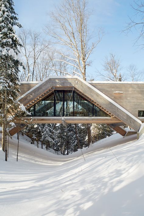 Bridge House, Little Cabin In The Woods, Landscape Architecture Design, Brutalist Architecture, Ancient Architecture, Contemporary Landscape, Cabin Homes, Urban Planning, Cabins In The Woods